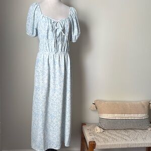 Who What Wear Blue Floral Dress